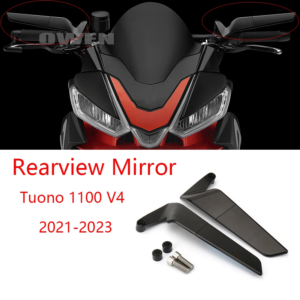 

For Aprilia Tuono 1100 V4 Motorcycle Stealth Mirrors Wind Wing Rear View Mirror 1100 V4 2021-2023 Tuono 1100 V4 Factory 2019-202