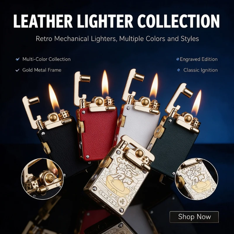 CHIEF Mechanical Rocker Lighter, Light Luxury Windproof Ignition, Personalized Men Business Gift, Collectible Smoking Gadget