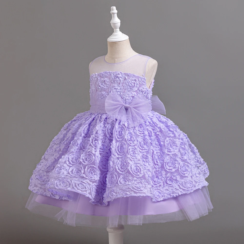 HETISO Sleeveless Princess Party Dress for Girls Puffy Birthday Gown Kids Children's Tutu Wedding Dress Available in Sizes 2-10