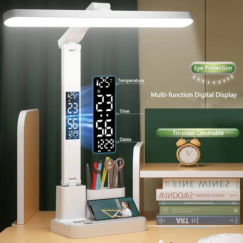LED الجدول مصباح عيون حماية اللمس عكس الضوء LED القراءة ضوء طالب عنبر غرفة نوم القراءة USB مصباح مكتبي قابل لإعادة الشحن