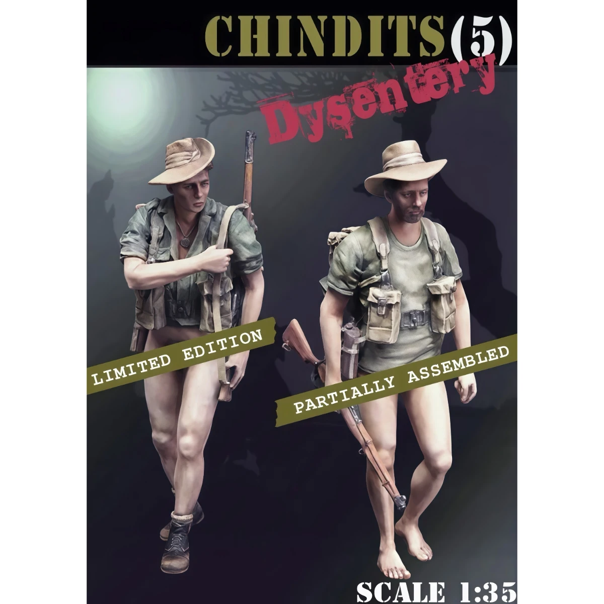 1/35 unbemalter Resin-Modellbausatz, Militärthema, Chindit Force, unmontiert und unbemalt, GK, 1830R