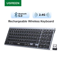 UGREEN teclado inalámbrico 99 teclas Bluetooth 2,4G modo Dual USB-C recargable 500mAh estructura de tijera ergonómica para ordenador portátil