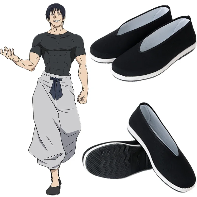 Anime Jujutsu Kaisen Toji Fushiguro Cosplay Shoes For Men Women kung fu shoes Halloween Carnival Role play Shoes Accessories