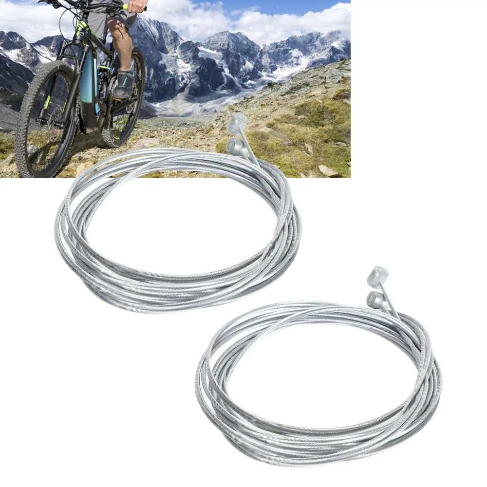10PCS Zinc Coated Bike Brake Cable 1.8m Length Silver Bicycle Brake Line Easy Installation 1.5 mm Diameter