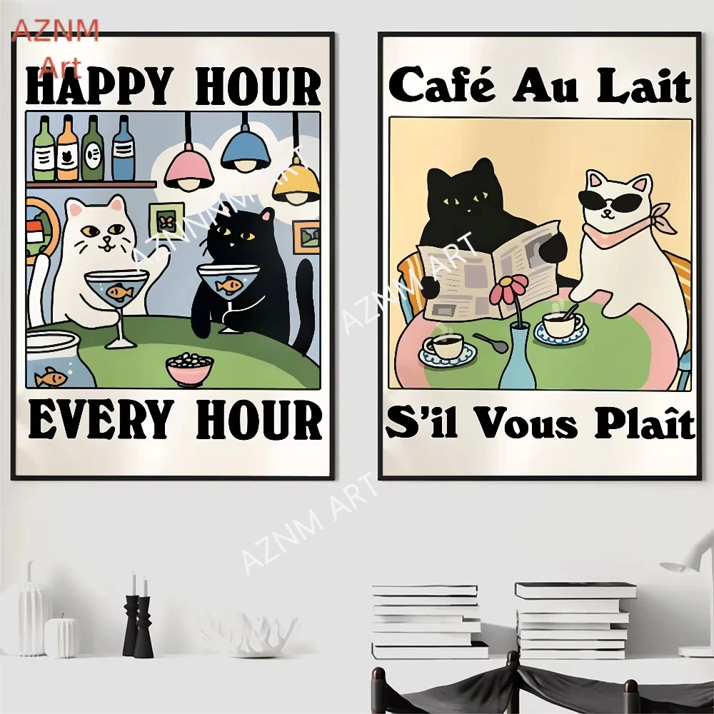 1PC Wash Your Paws Cat Poster  - đánh giá và giá Home Decor Scrap