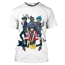 Rock Band Gorillaz T Shirt Child Fashion Oversize T-shirt Kids Hip Hop Tops Unisex Tees Shirt Boy Tshirt Kawaii Camisetas Hombre