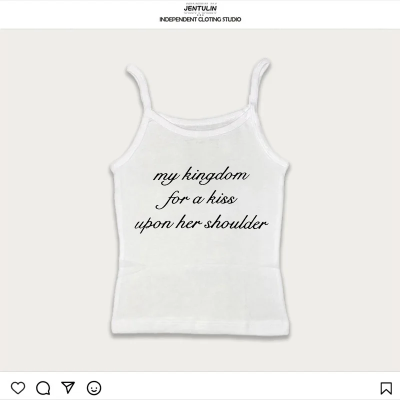 2000년대 Y2K 의류 하라주쿠 여성 민소매 탱크탑 빈티지 레터 프린트 그런지 크롭탑 스트릿웨어 펑크 고딕 이모걸 코르셋