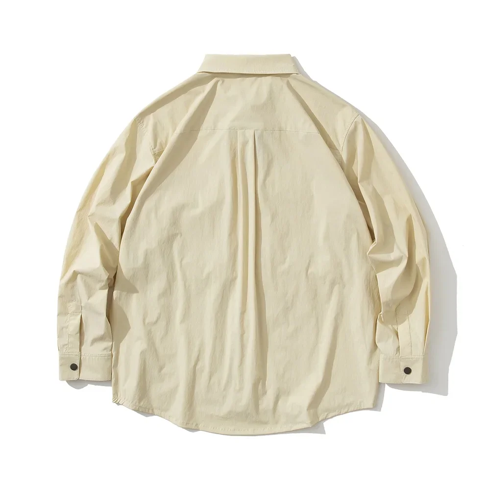 Men Loose Casual Long Sleeve Outdoor Quick Dry Cargo Shirt Cityboy Japanese Streetwear Fashion 3D Pocket Oversize Shirts Blouses