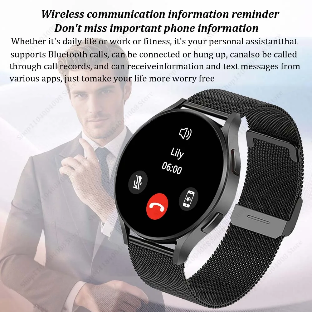 ساعة ذكية حيوية للنساء شاشة كاملة بلوتوث مكالمة صور مخصصة هدية عيد الميلاد ساعة متعددة الوظائف للرجال لنظام أندرويد Ios
