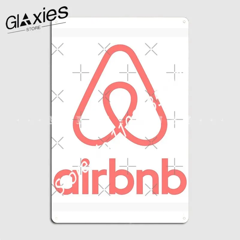 Airbnb Logo 1 Metal Plaque Poster Wall Decor Cinema Living Room Mural Funny Tin Sign Poster