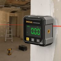 Four Sided Display Angle Gauge Digital Display Magnetic Suction Level Protractor Inclinometer Quick Measurement Compact