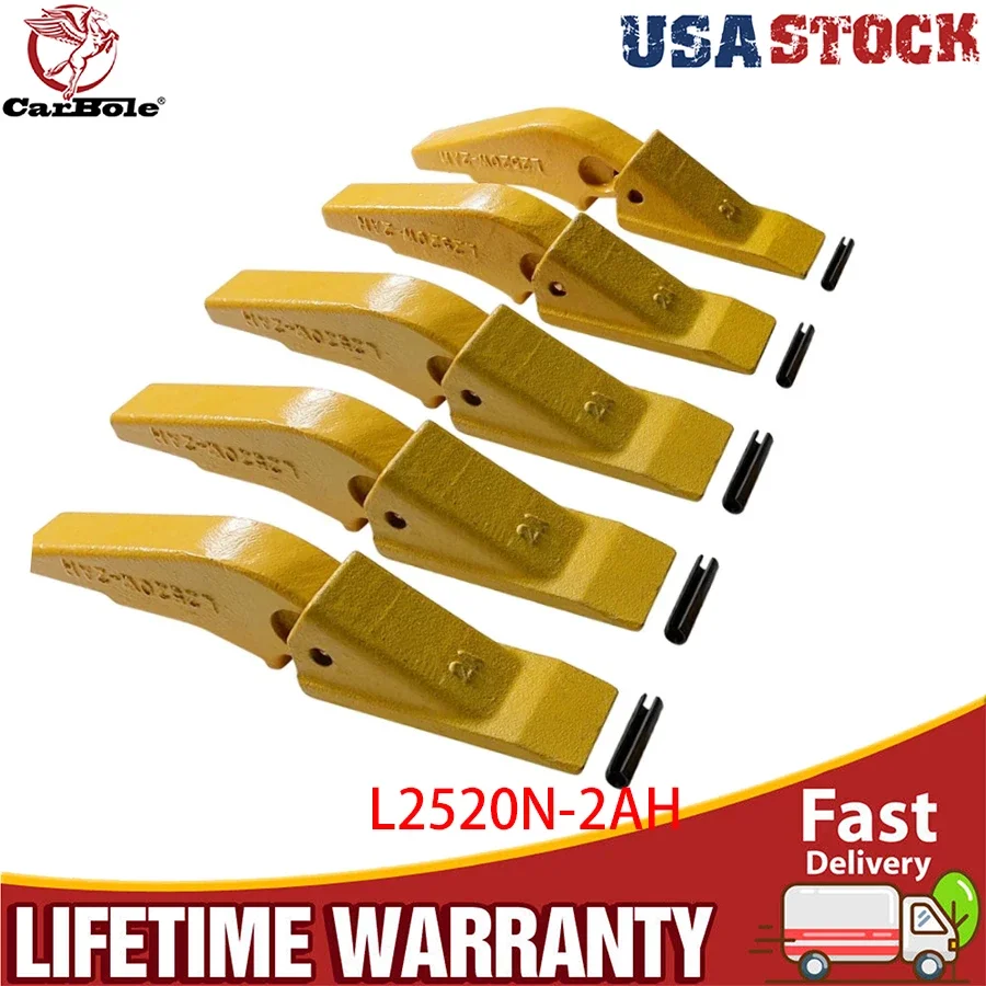 

New Weld-on Flush Mount L2520N-2AH Bucket Shanks 2A Bucket Teeth with Pins 5PCS