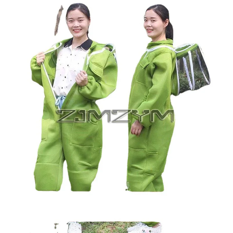 Beekeeper 3D Breathable Cloth Protection Long Sleeve Coverall Suit With Gloves Beekeeping Bee Farm Tools Supplies