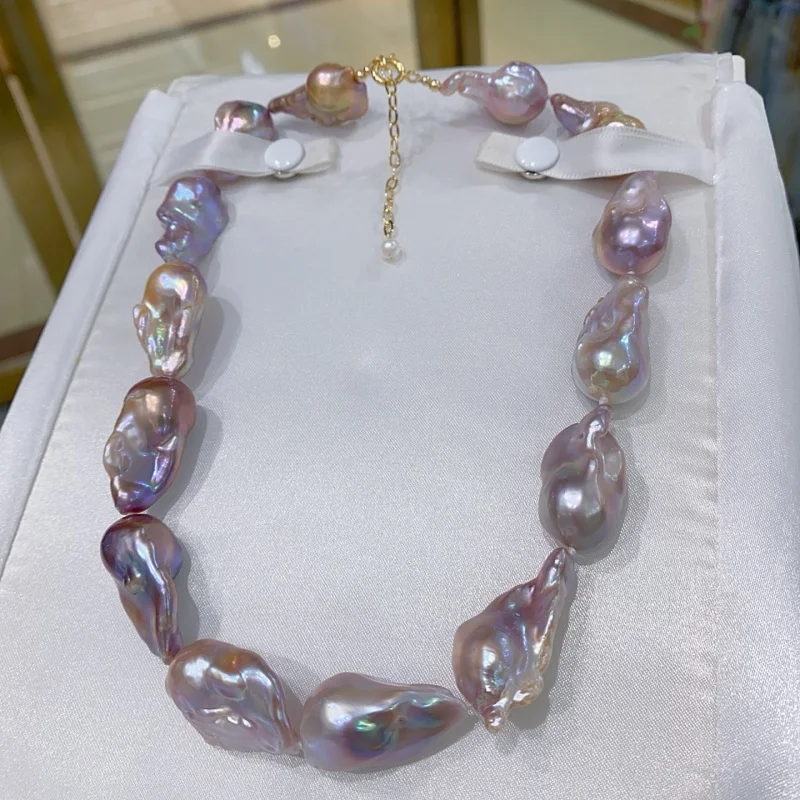 

SGARIT Изящные ювелирные изделия, уникальный дизайн, 14-каратное золото, жемчужное ожерелье, красочное нерегулярное ожерелье из жемчуга в стиле барокко для женщин