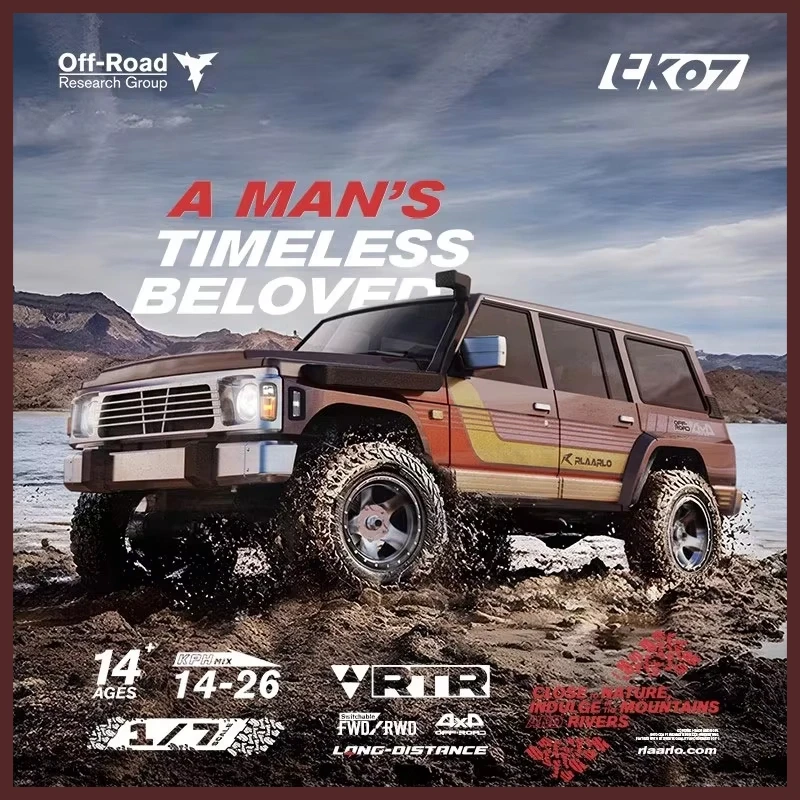 

RellaLo TK07 1/7 Scale 4WD RC Off-Road Climbing Car Dual-Speed Remote Control Electric Model Toy with Differential Lock