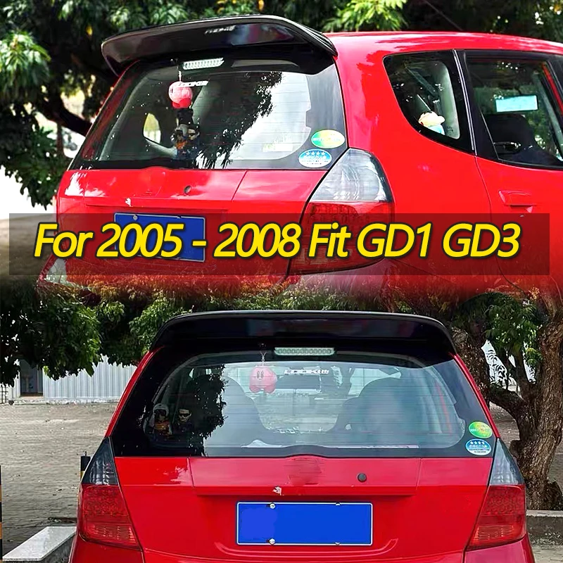

For 2005-2008 Honda Fit GD1 GD3 Spoon Style Carbon Fiber Sedan Spoiler wing rear tailgate car exterior components tail spoiler