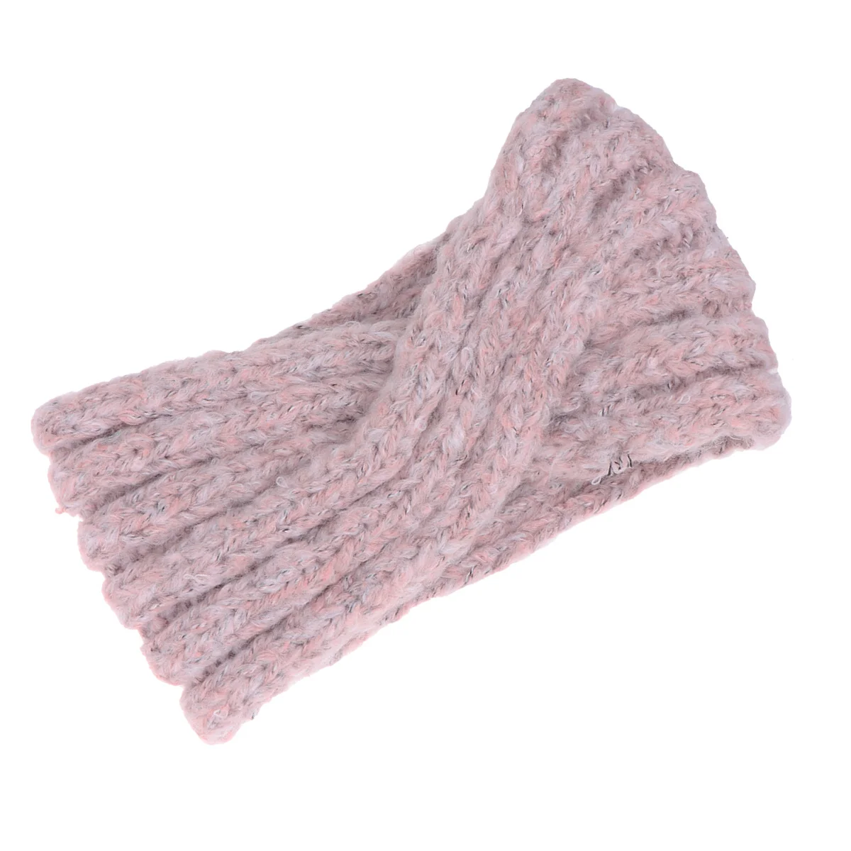 

1Pcs Wide Woolen Headband Design Pink Warm Winter Hair Hoop Party Fashion Headdress for Women Girls Woolen Headband