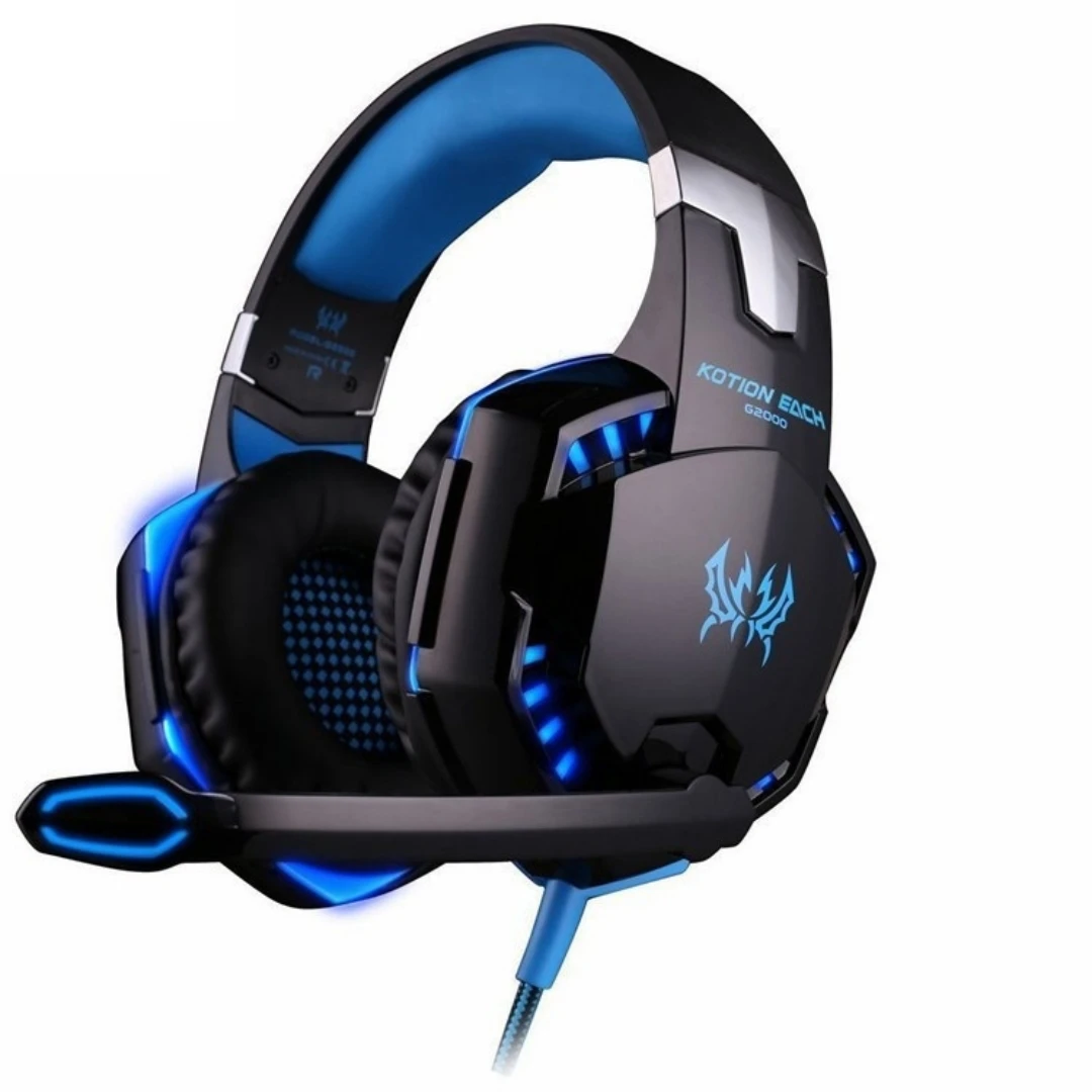 

G2000 Gaming Headphone Laptop Desktop Earphone with Noise Canceling Mic Deep Bass Stereo Sound for PS5 PS4 PC