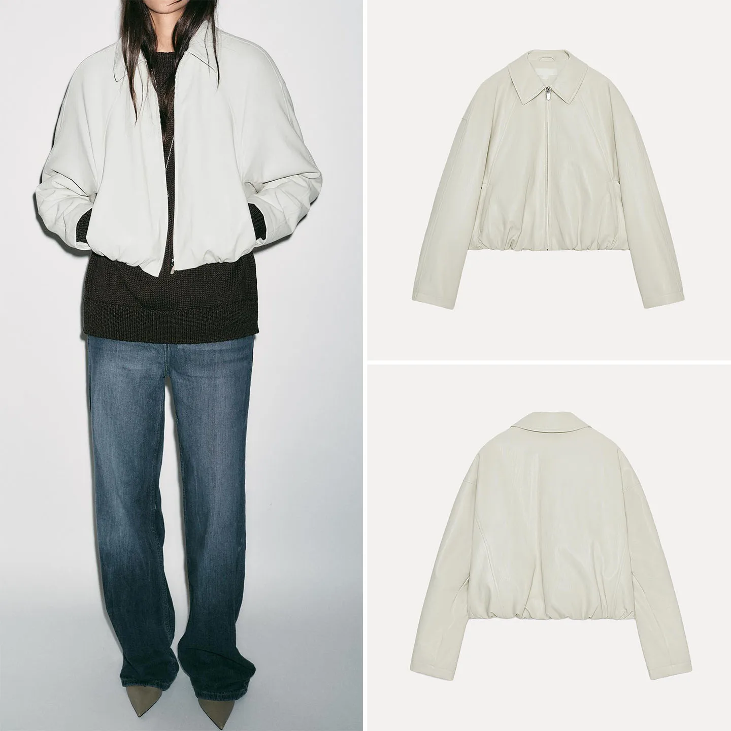 معطف Jaet نسائي ذو ياقة كلاسيكية أنيقة ومتعدد الاستخدامات وتصميم بسيط للخريف وصل حديثًا معطف فضفاض مناسب للخريف #1