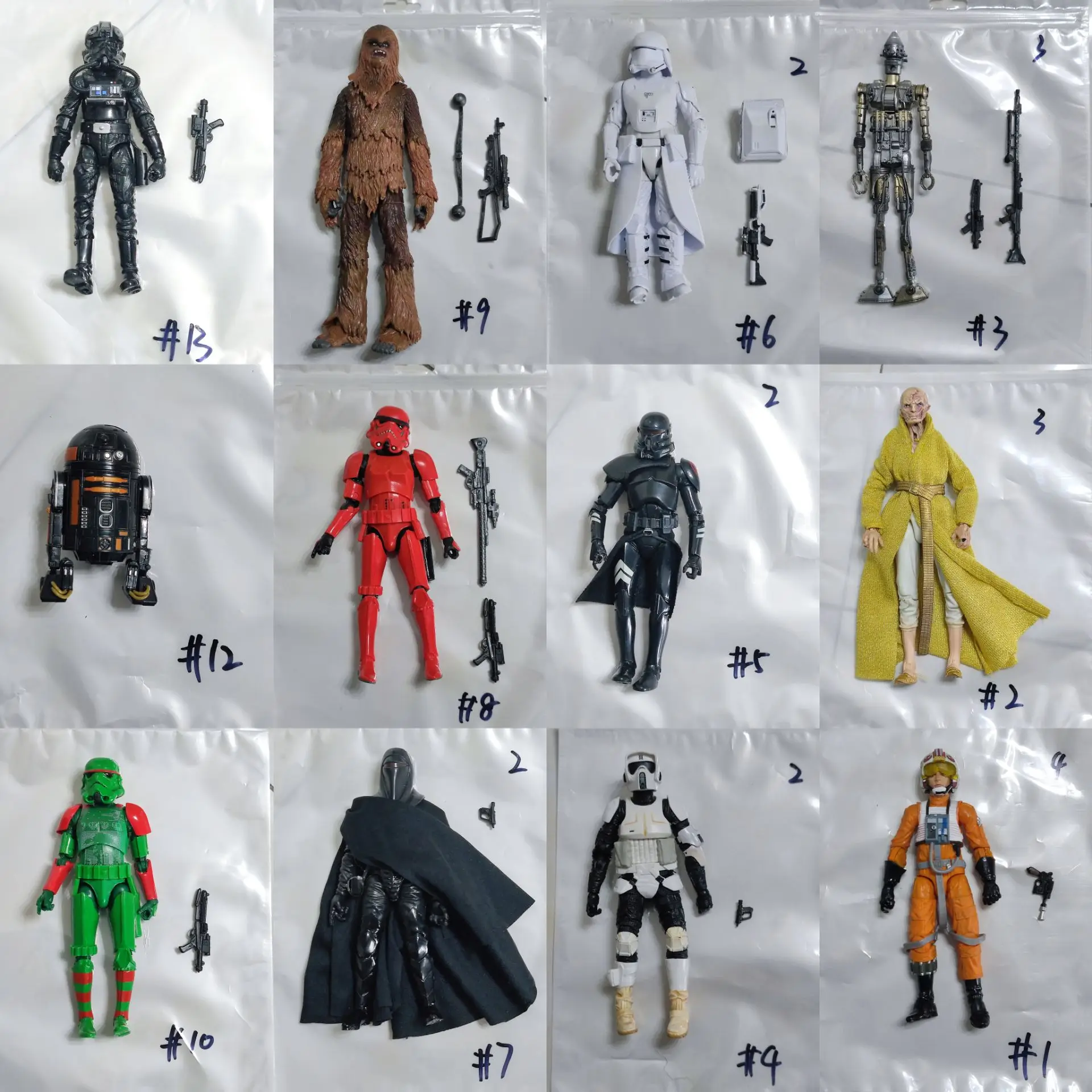 Star Wars Clone Wars Black Series Jedi Luke Skywalker Varth Vader Stromtrooper Snoke 6