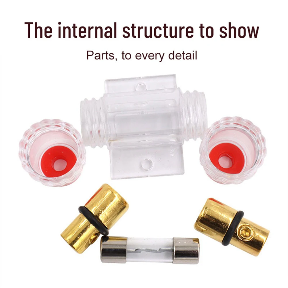 30-100A DC 12V Car Audio Refit Fuse Holder Gauge Car Stereo Audio Circuit Breaker Inline Fuse for Cars Vehicle Automobiles
