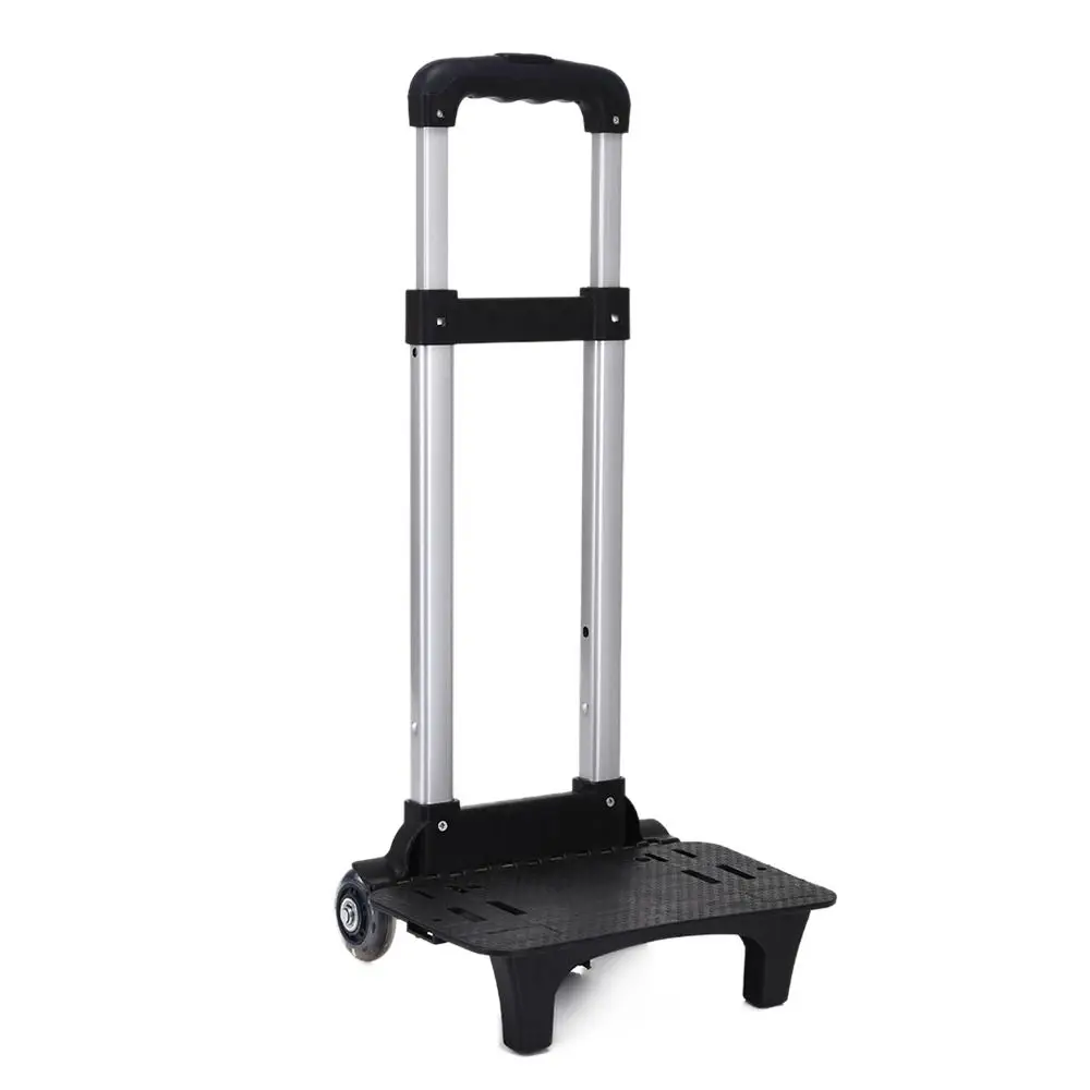 

2Wheel Trolley Rack Durablel Aluminum Alloy Foldable Pullling Rod Carrier for Student Backpack Pet Bag Luggage Travel Hand Cart