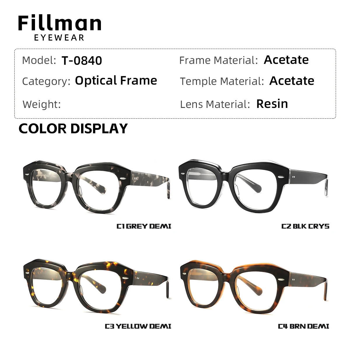 Fillman Progressive Prescription Glasses Custom Photochromic Myopia Optical Lens Eyewear Women Man  Anti blue Light  Eyeglass