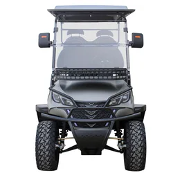 Grey Golf Cart Gas Powered 5KW Electric Truck Street Legal 48V Lithium Powered Hunting 6 Seater Golf Cart