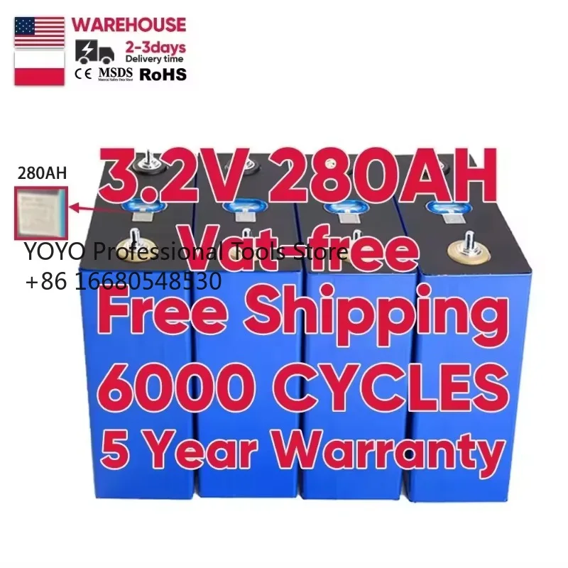 j6WParkside Battery 3.2V 100ah 300ah 230Ah 280ah 150ah Lifepo4 12v 24v 48v Solar Pack Energy Storage Battery 24v Sodium-ion Batt
