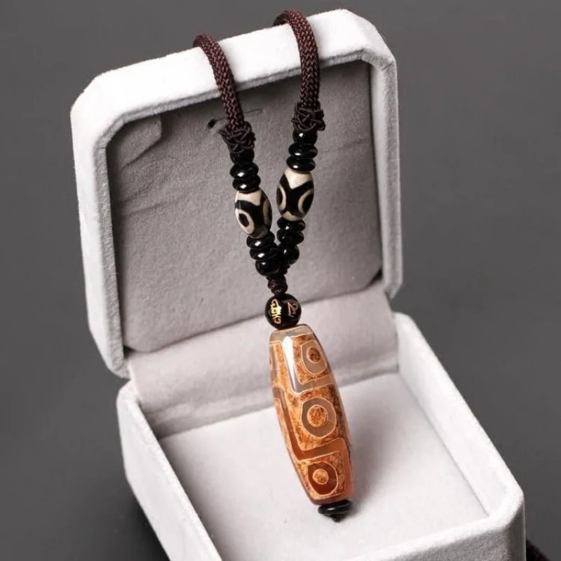 Pure Natural Vintage Tibetan Agate Tophus Necklace Pendant Ethnic