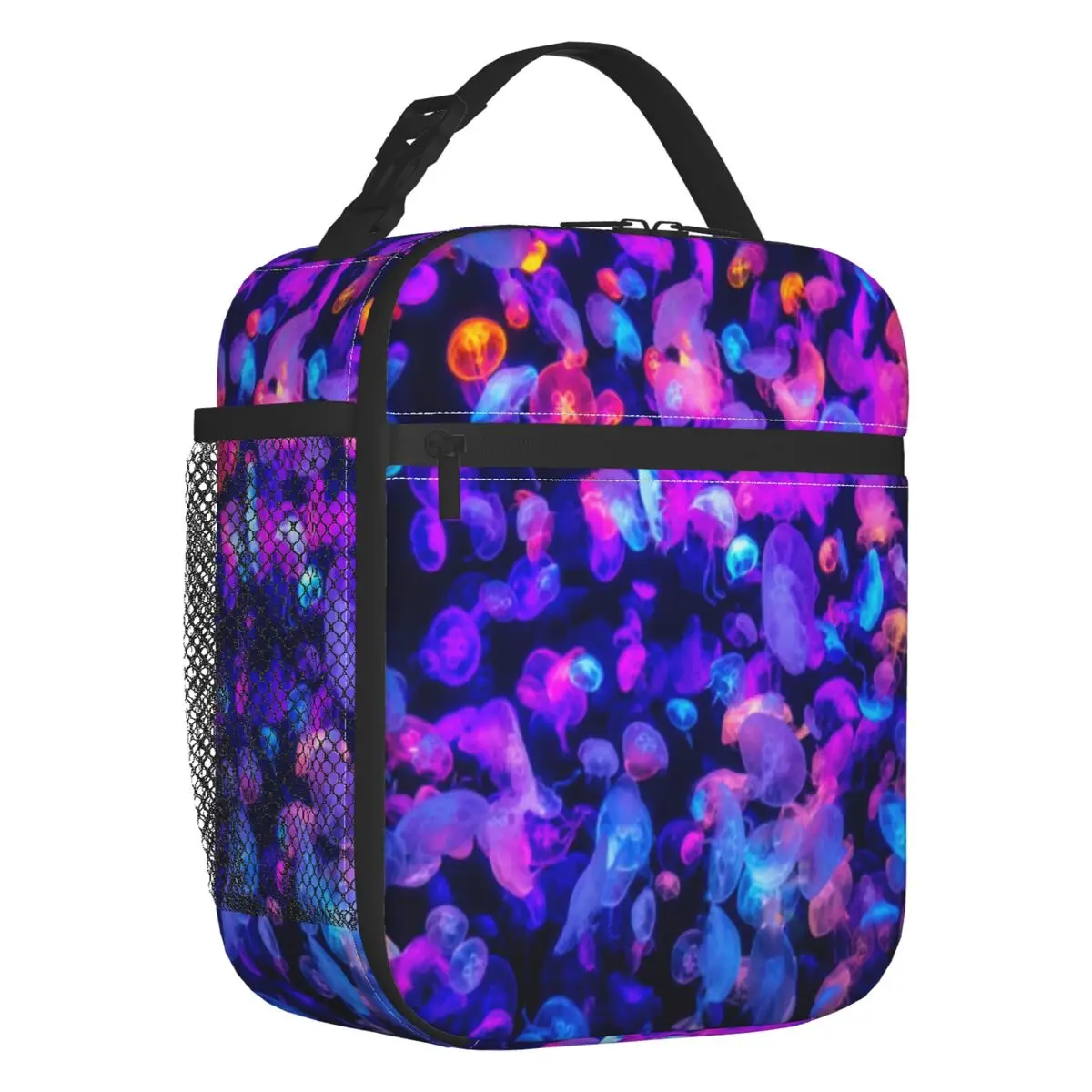 Many Colorful Jellyfish Insulated Lunch Bags for Work School Portable Thermal Cooler Lunch Box Women Kids