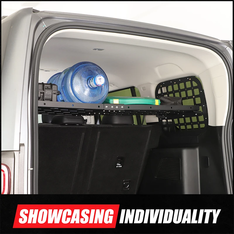 

Aluminum Alloy Black For Haval H9 2024+ Car trunk layer rack storage rack car interior modification accessories