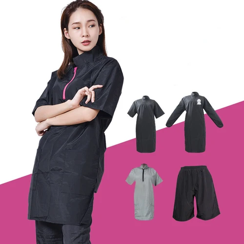 Imagen 2 del producto Ropa de trabajo para peluquero de mascotas, uniforme de limpieza y corte de pelo antiadherente impermeable, bata de belleza antiestática transpirable, Y0615