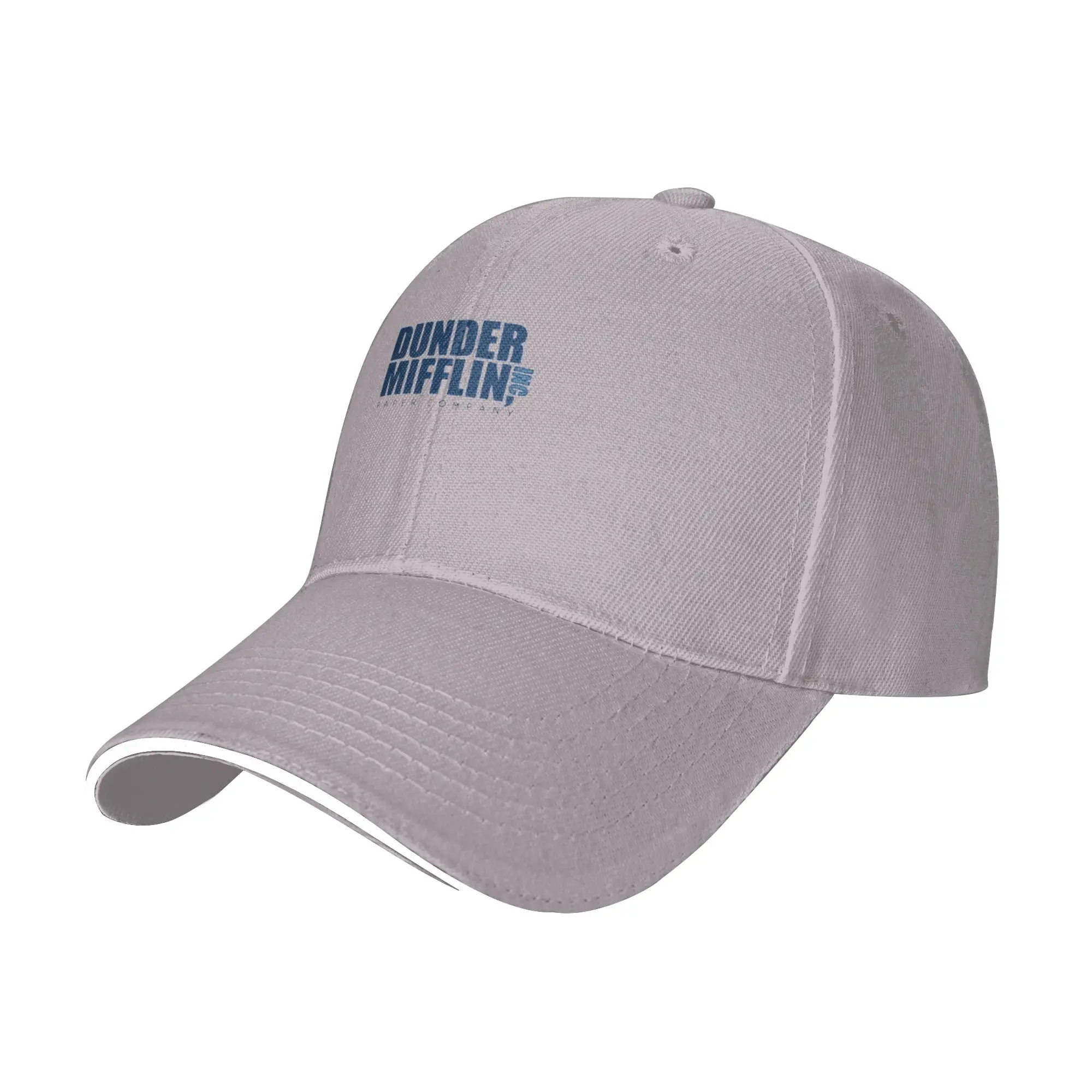 Fashion Dunder Mifflin Blue  Curved Brim Baseball Cap Denim Baseball Cap Golf Hat Man