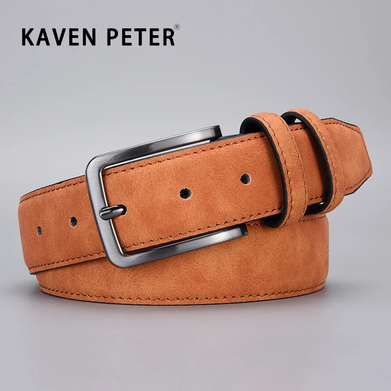 Leisure  Vintage Mens PU Leather Belts Luxury Famous Brand Designer Male Strap Black Belts For Men Jean Pants Waistband