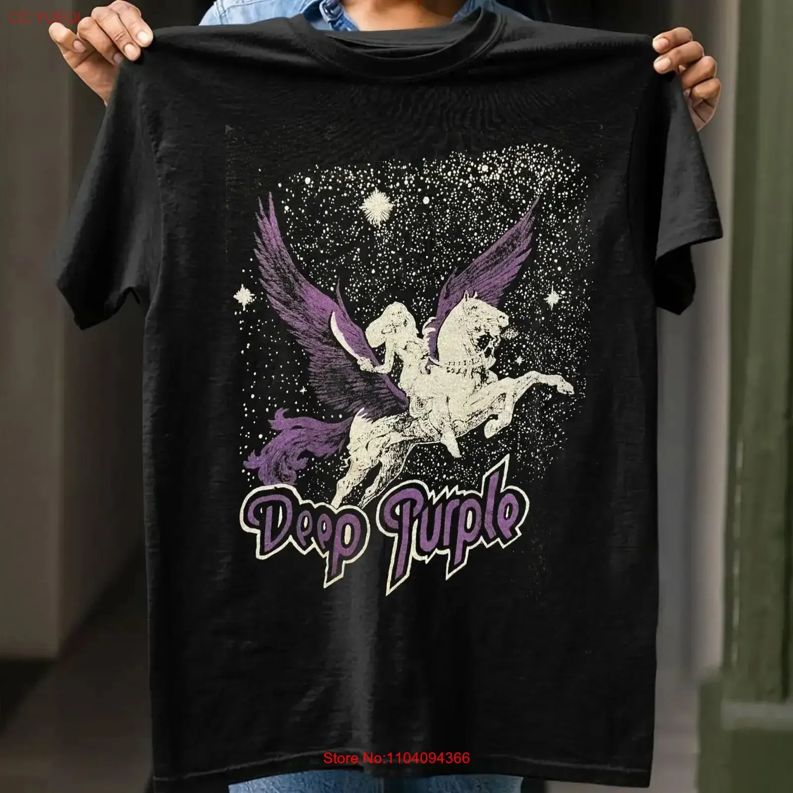 HOT Stormbringer Deep Purple Band T Shirt  Black S 5XL vintage Washed fashion Top For Everyday Wear Casual graphic Comfortable