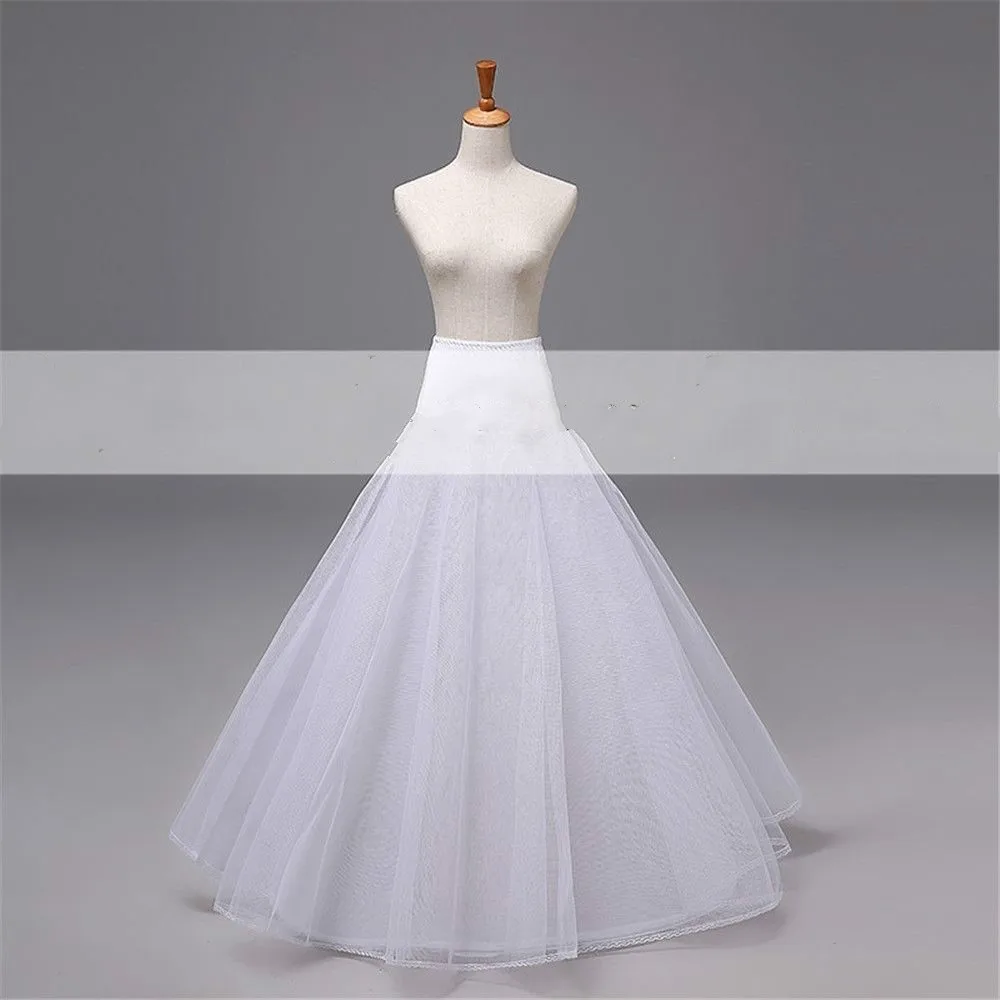 Line/Trail Ballgown Gaun Pengantin Petticoat Memetiknya Crinoline Rok Slip