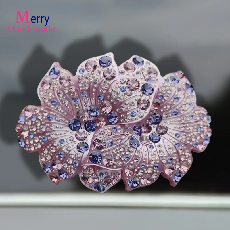 

High-End Crystal Hair Accories Large Flower Hairpins Women's New 2025 Headwear Hair Clips Faionable Hair Decorations