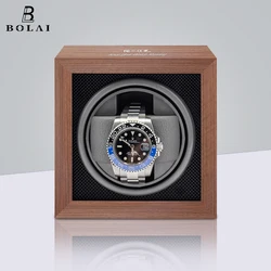 IBBETON Spot Goods Luxury Gift Brand Wood Watch Winder Box High-End 1  Slot Automatic Watches Box with Mabuchi Moto