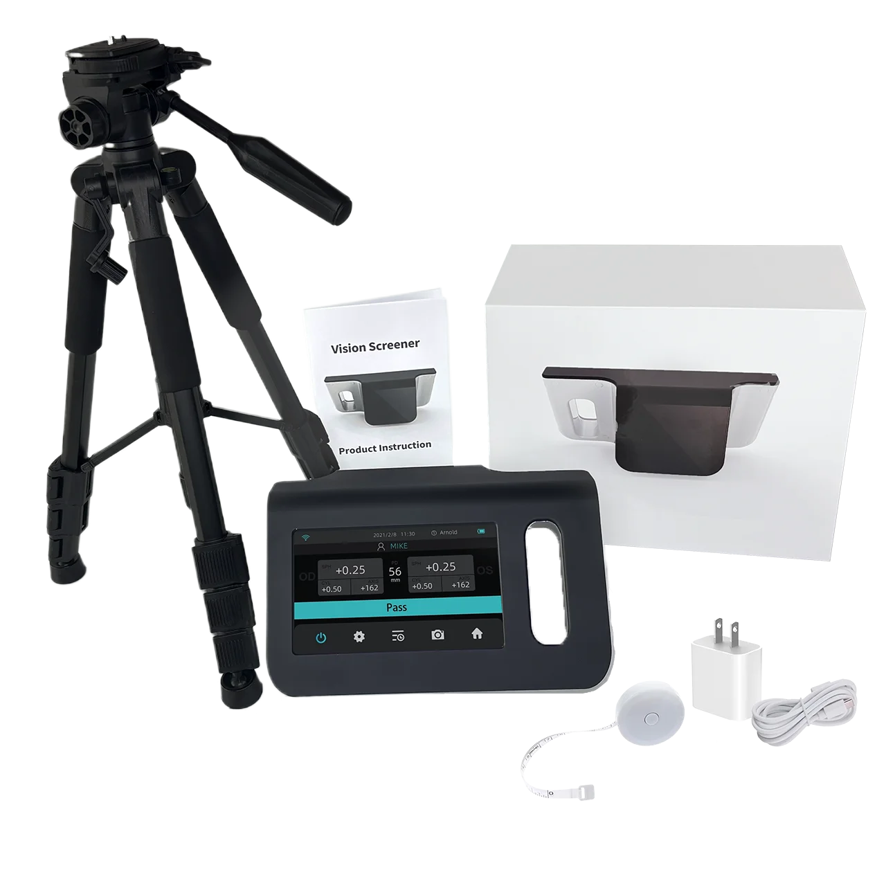 Portable Vision Screener, 7 Inch HD Auto Refractor, 0-180° Axis Number & for Glaucoma, Penetrating Cornea, Syndrome Eye