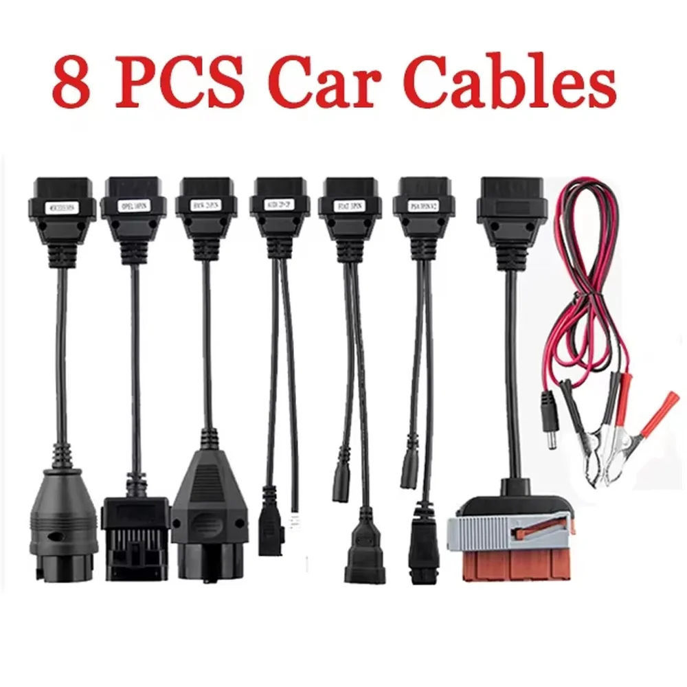 8Pcs Car Cables Adapter Scanner Obd Cable for Tnesf Delphis Orpdc VdIJk Autocoms Pro WOW CDP Vd TCS Cdp Pro Plus Diagnostic Tool