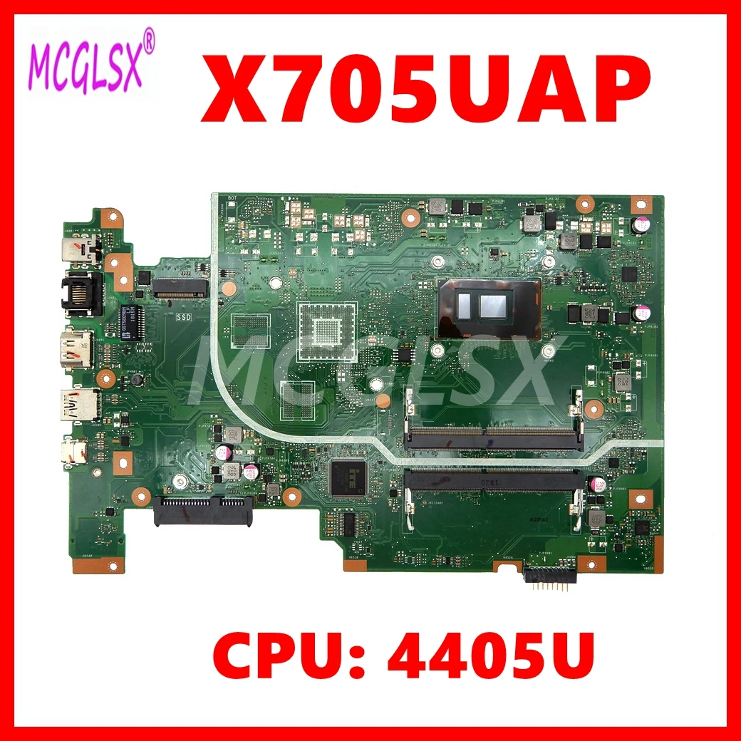 

X705UAP Laptop Motherboard For Asus X705UNR X705UBR X705UN X705UV X705UVP X705UQR X705UQ X705UA X705UAP Mainboard With 4405U CPU