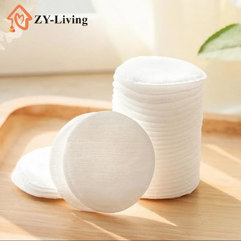 100PCS Disposable Soft Circular Makeup Remover Pads Breathable Cotton Pads for Daily Facial Cleaning Nail Polish Remover
