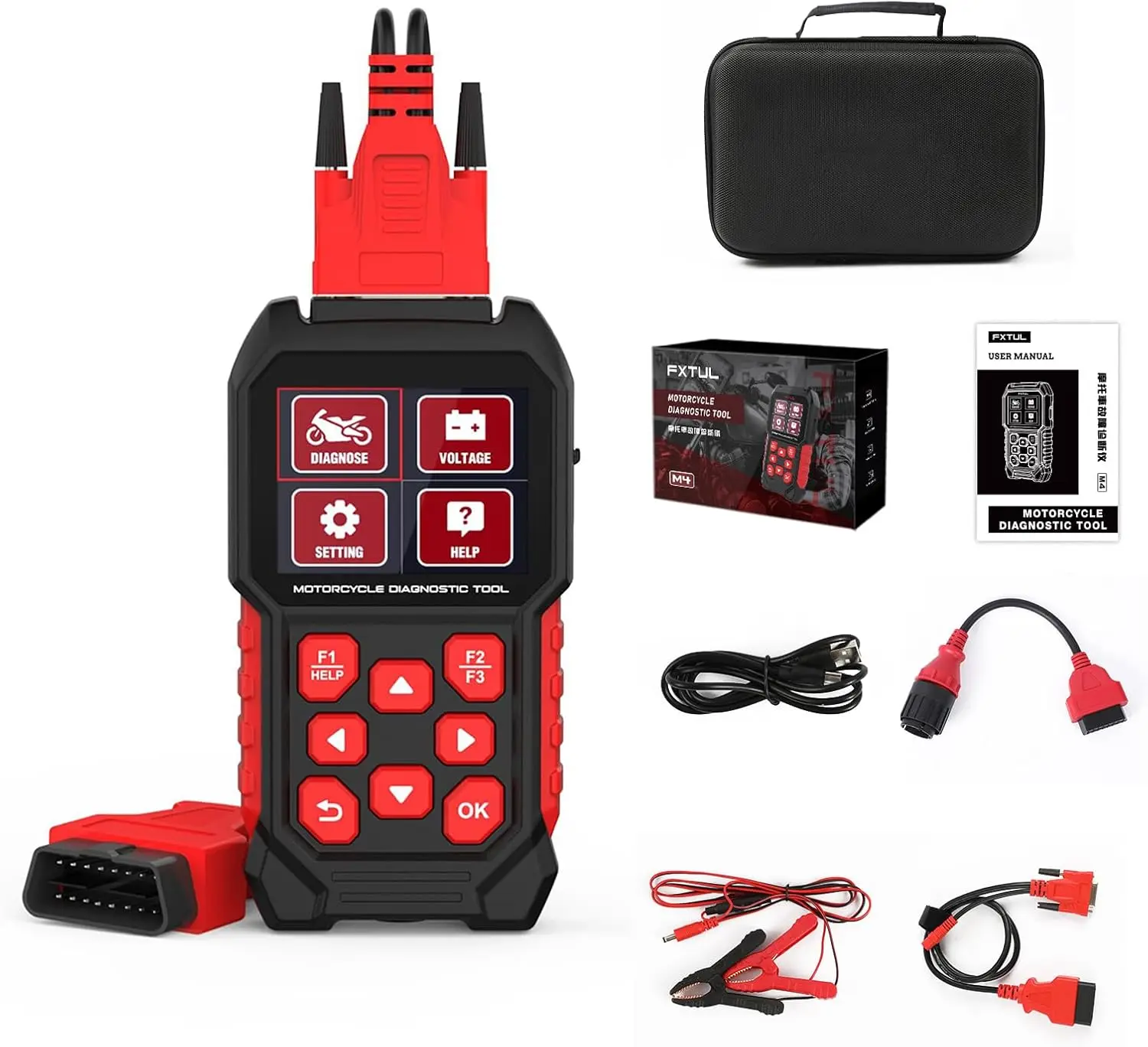 

M4 Motorcycle Diagnostic Tool, Multi-System Scan Tool for BMW, Oil Reset, ECM, ABS, BCM, 17 Languages