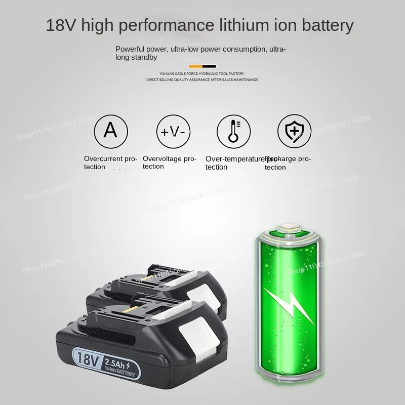 ​​PZ-300 Cordless Electric Hydraulic Crimping Tool, Battery Portable Crimper for 16-300mm² Copper/Aluminum Cable Terminals