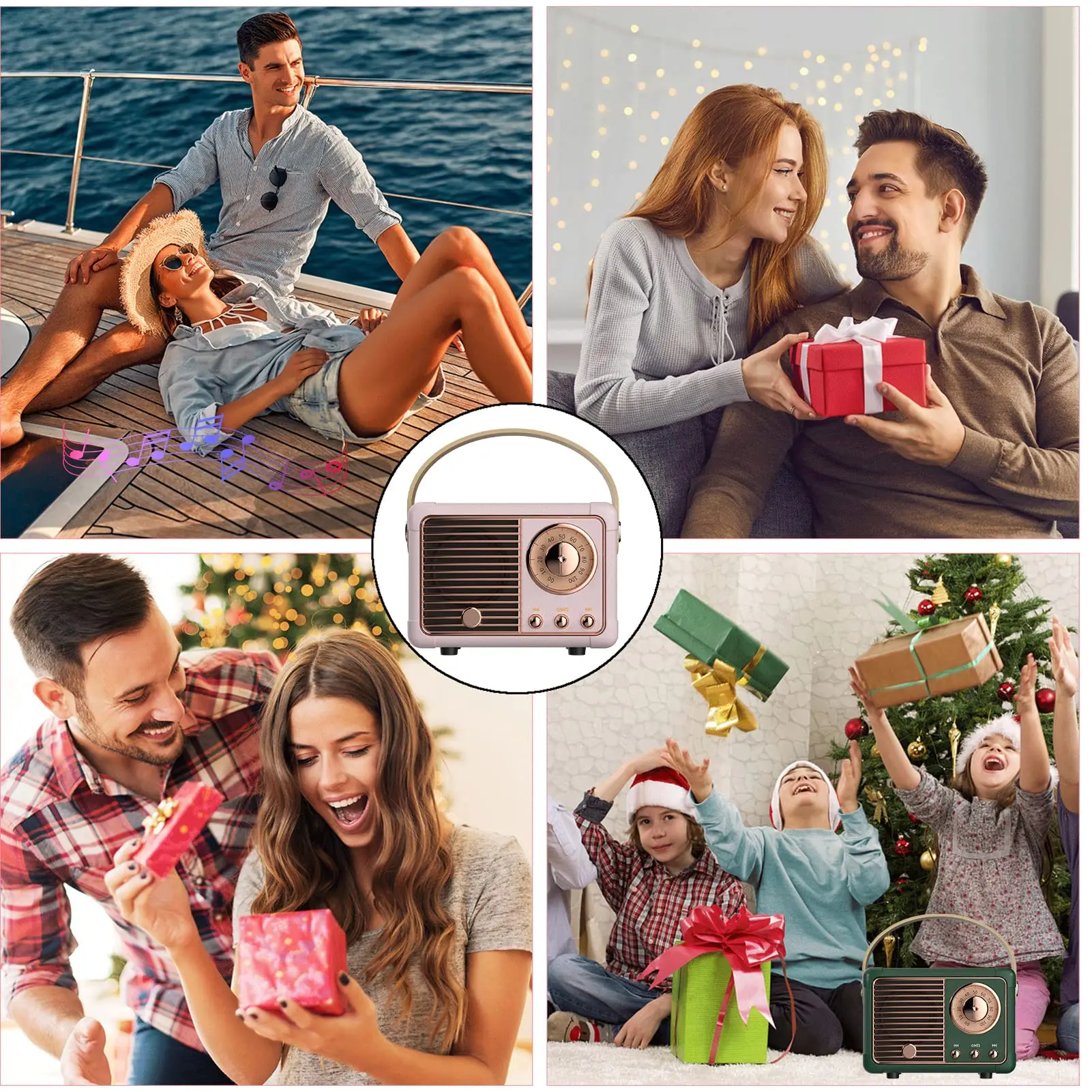 الرجعية سمّاعات بلوتوث خمر ديكور بطاقة لاسلكية مضخم صوت محمول صغير في الهواء الطلق طالب سمّاعات بلوتوث صغيرة #6