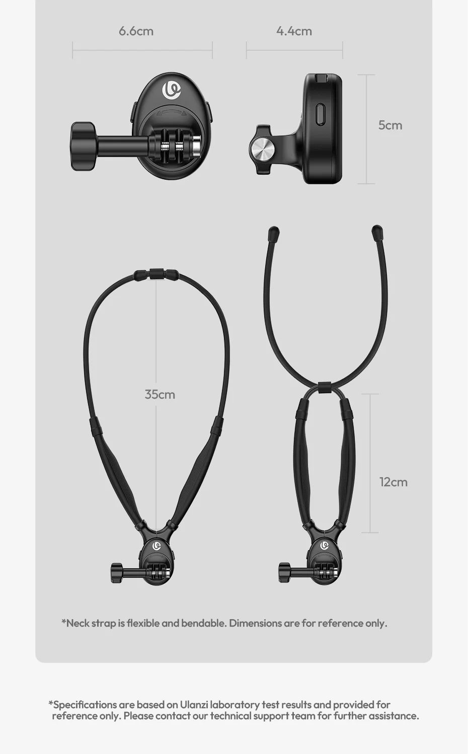 � Ulanzi ZJ09 Flexibler POV-Nackenhalter Magnetischer Verstellbarer Nackenhalter für Actionkameras für GoPro für DJI für Reise-Videos Vlog – Detail 18