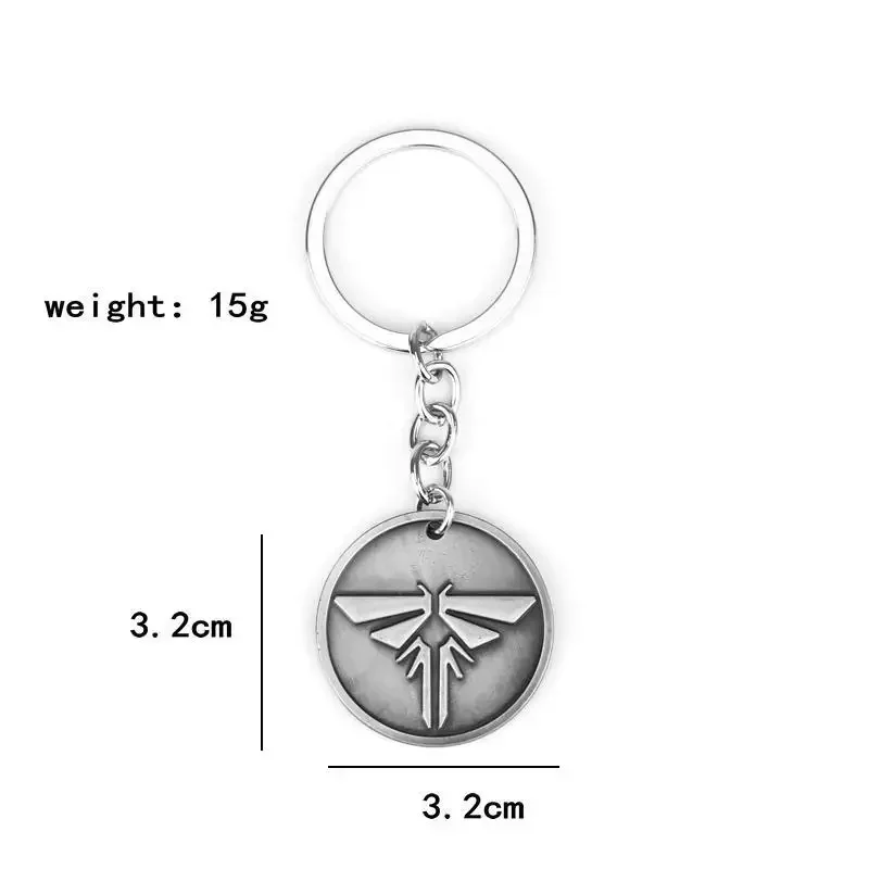 سلسلة مفاتيح The Last of Us 2 - شعار Firefly مزدوج الجوانب وعلامة كلب معدنية عتيقة هدية للرجال #1