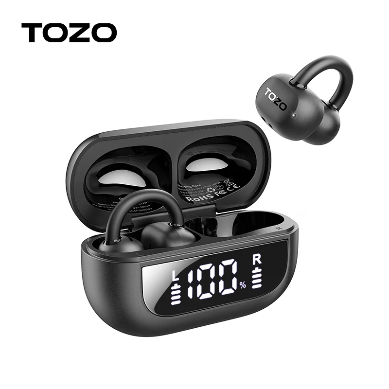 TOZO Open Earing Open Ear Earphone Ear Clip Wireless Headset