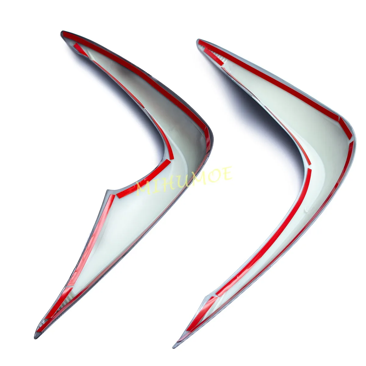 For Toyota Highlander Kluger 2020 2021 2022 2023 2024 Carbon Fiber Front Bumper Fog Light Trims Eyebrow